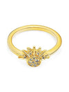 Celestial Sparkling Sun Ring Gold Plated Clear - PANDORA - BALAAN 2