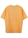 Women's Earth Apple Motif Cotton Short Sleeve T-Shirt Orange - MSGM - BALAAN 3