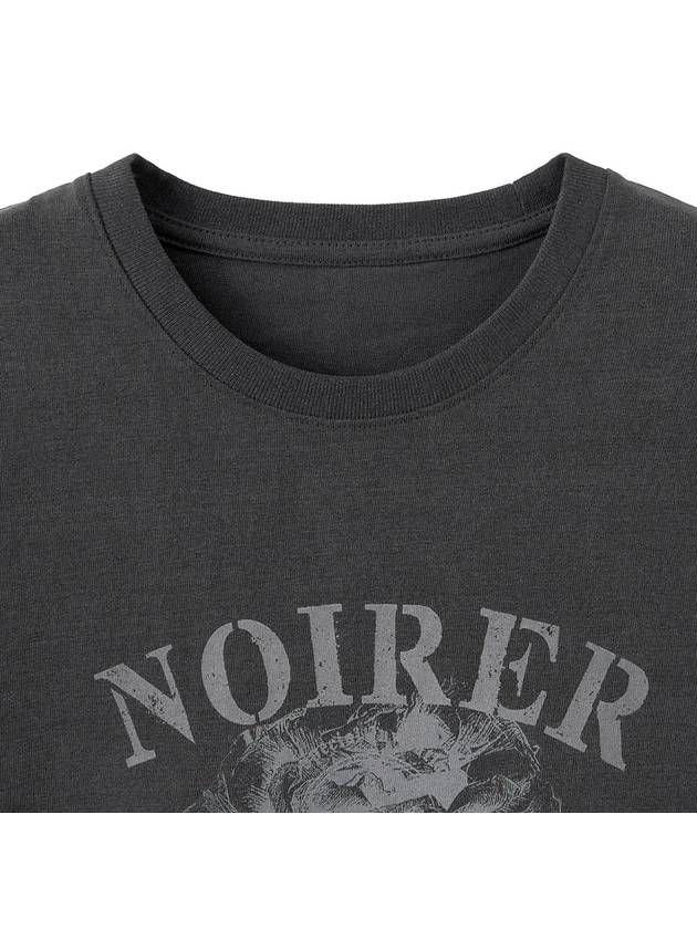 Archive Print Crop T-Shirt Gray - NOIRER FOR WOMEN - BALAAN 5