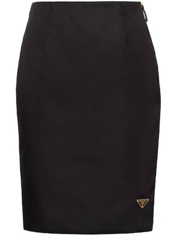 Re-nylon Pencil Skirt Black - PRADA - BALAAN 1