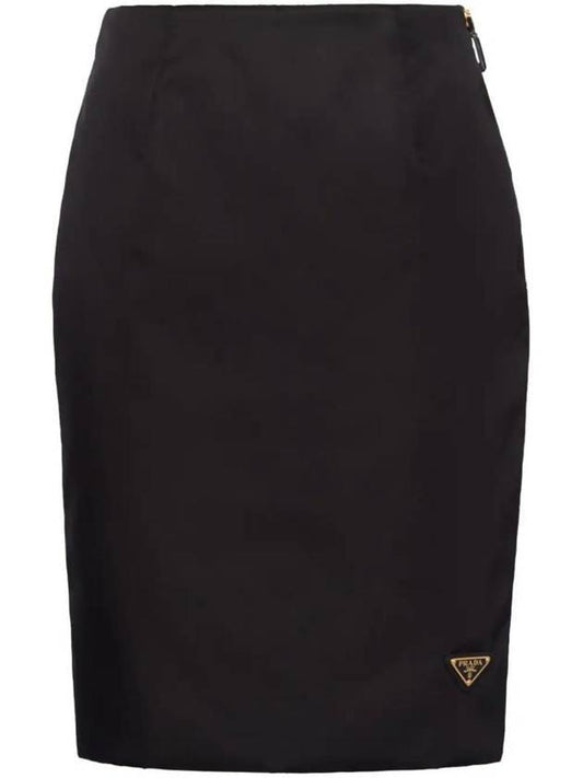 Re-nylon Pencil Skirt Black - PRADA - BALAAN 1