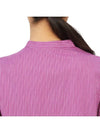 Women's Puff Sleeve Striped Cotton Blouse Purple - VANESSA BRUNO - BALAAN 8