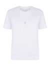 Embroidered Logo Cotton Short Sleeve T-Shirt White - GIVENCHY - BALAAN 2