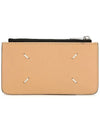 Two-Tone Zipper Card Wallet Black Beige - MAISON MARGIELA - BALAAN 2