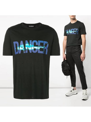 11th Anniversary DANGER loose fit t shirt PBJT503S L547S 01 - NEIL BARRETT - BALAAN 1