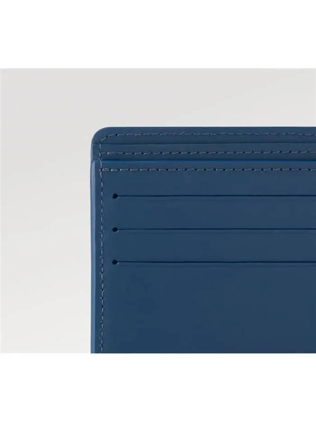 Logo Multiple Calfskin Half Wallet Blue - LOUIS VUITTON - BALAAN 4