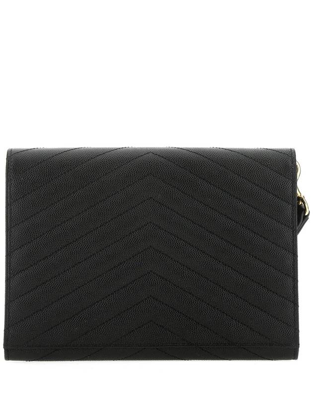 Grain De Poudre Cassandre Clutch Bag Black - SAINT LAURENT - BALAAN 5