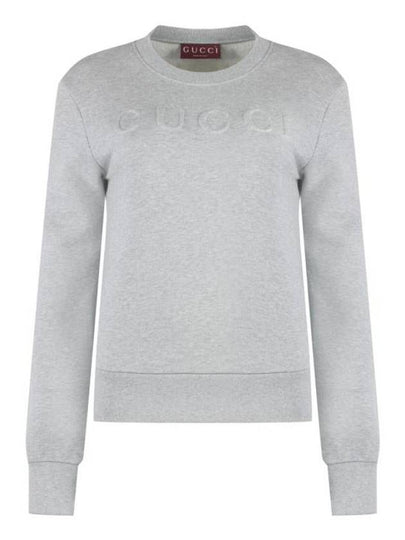 Cotton Sweatshirt Grey - GUCCI - BALAAN 2