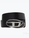 B 1DR D Logo Buckle Leather Belt Black - DIESEL - BALAAN 2