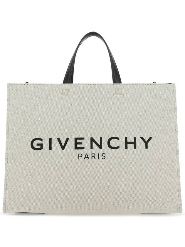 G Logo Canvas Medium Tote Bag Beige - GIVENCHY - BALAAN 2