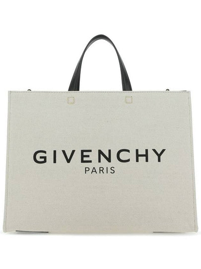 G Logo Canvas Medium Tote Bag Beige - GIVENCHY - BALAAN 2