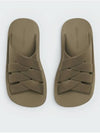 Flintston Intrecciato Matte Rubber Sandals Solid - BOTTEGA VENETA - BALAAN 3