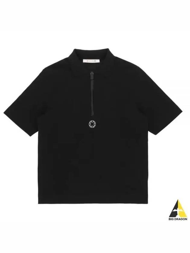 EMBROIDERED MONOGRAM PIQUE POLO SHIRT AAMTS0355FA01 BLK01 - 1017 ALYX 9SM - BALAAN 1