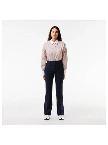 Women s flare fit slacks dark navy - LACOSTE - BALAAN 1