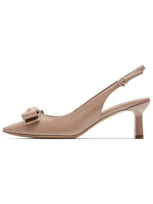 Vara Bowl Patton Leather Slingback Heels Amaretti - SALVATORE FERRAGAMO - BALAAN 2