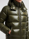 MAYA short down jacket olive green 1A53600 68950 833 - MONCLER - BALAAN 6