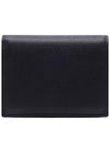 V Logo Plaque Half Wallet Black - VALENTINO - BALAAN 5