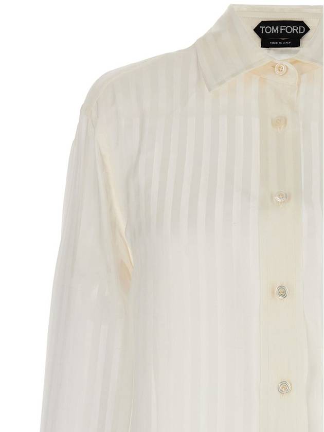 Tom Ford Striped Silk Shirt - TOM FORD - BALAAN 3