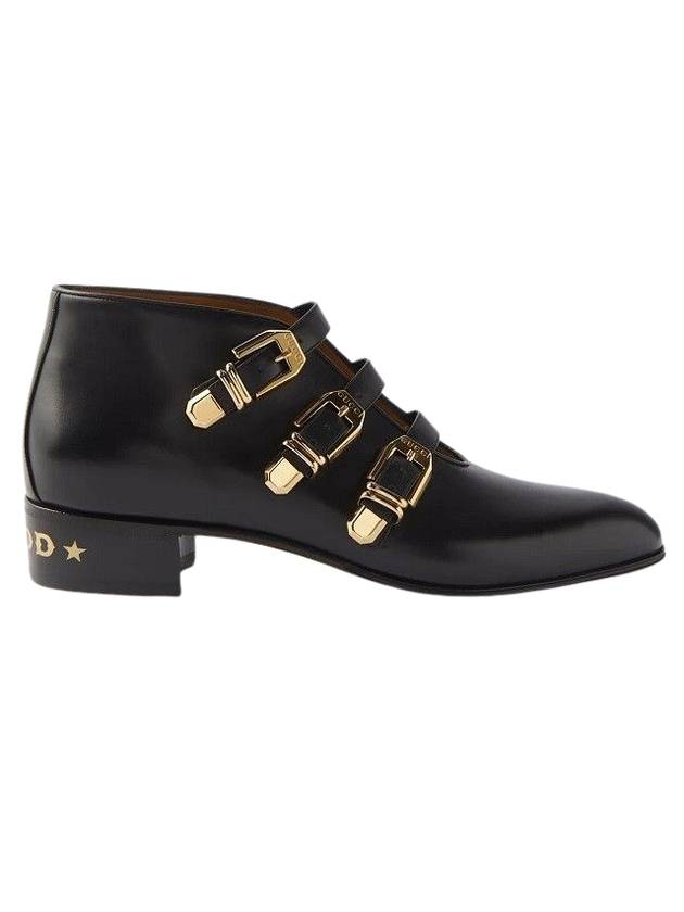 Men's Buckle Ankle Boots Black - GUCCI - BALAAN 1