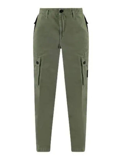 Wappen Patch Old Treatment Slim Fit Cargo Straight Pants Musk Green - STONE ISLAND - BALAAN 2