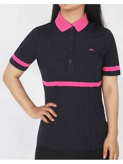 Golf Moira Short Sleeve Polo Shirt Navy - J.LINDEBERG - BALAAN 2