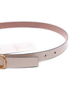 Reversible V Logo Signature Leather Belt White - VALENTINO - BALAAN 6