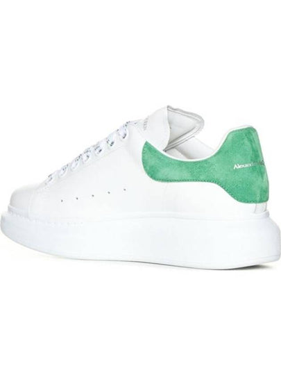 Women's Oversized Suede Tab Low Top Sneakers Green White - ALEXANDER MCQUEEN - BALAAN 2