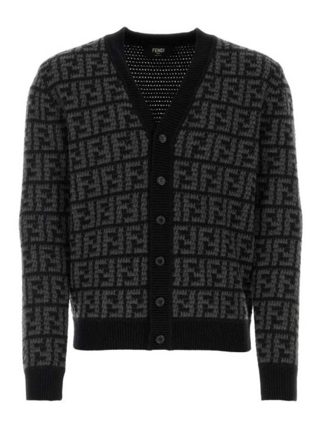 FF Motif Cashmere Cardigan Black - FENDI - BALAAN 1