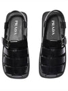 brushed leather sandals black - PRADA - BALAAN 2