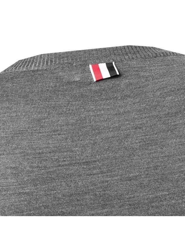 4 Bar Stripe Classic Wool Knit Top Grey - THOM BROWNE - BALAAN 5