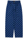 checkerboard denim pants blue - AJOBYAJO - BALAAN 2