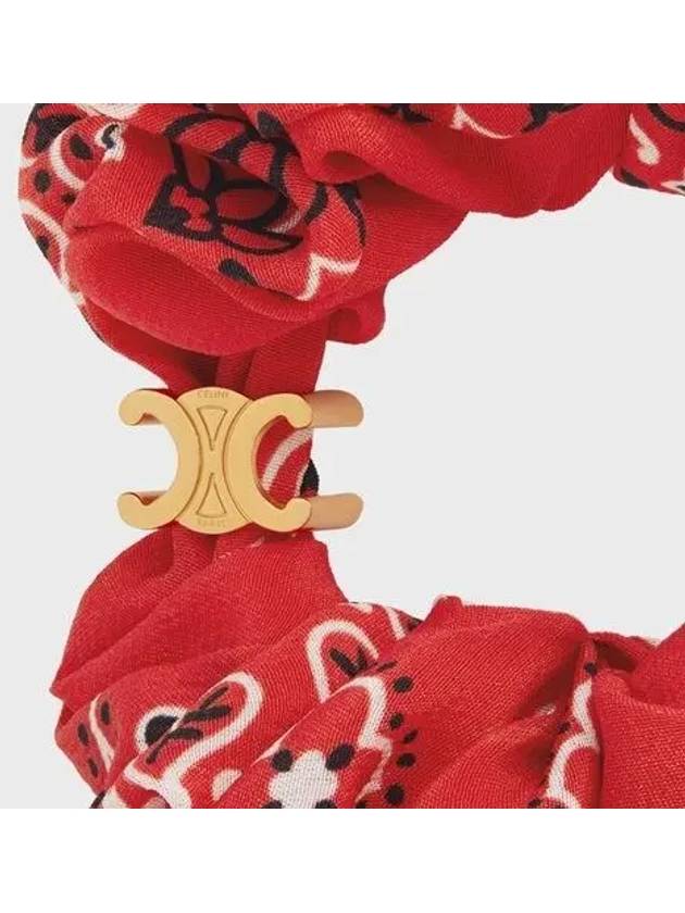 Americana Bandana Scrunch Hair Band Red - CELINE - BALAAN.