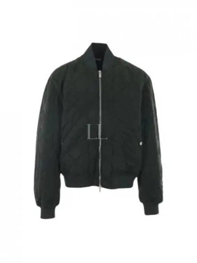 Quilted Zip-Up Bomber Jacket Green - BURBERRY - BALAAN 2