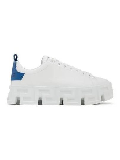 Greca Trainer Low Top Sneakers White Blue - VERSACE - BALAAN 2