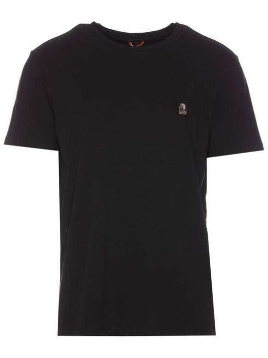 Patch Short Sleeve T-Shirt Black - PARAJUMPERS - BALAAN 1