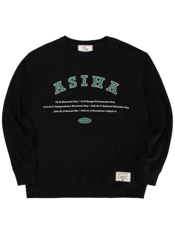 ah24 01swbk history Sweatshirts history sweatshirt Black - ASIHA - BALAAN 1