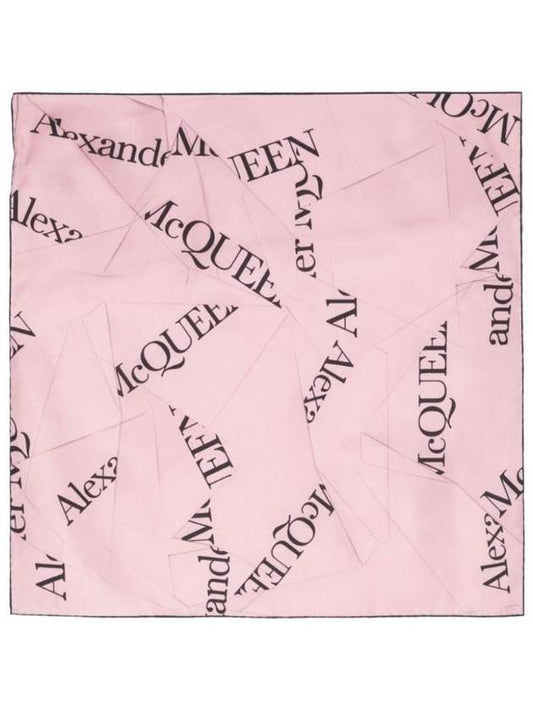 Logo Silk Muffler Pink - ALEXANDER MCQUEEN - BALAAN 1