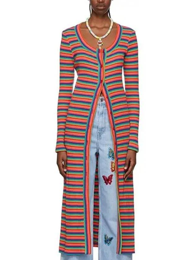 Button closure striped multicolor dress 522A70 - ANNA SUI - BALAAN 1