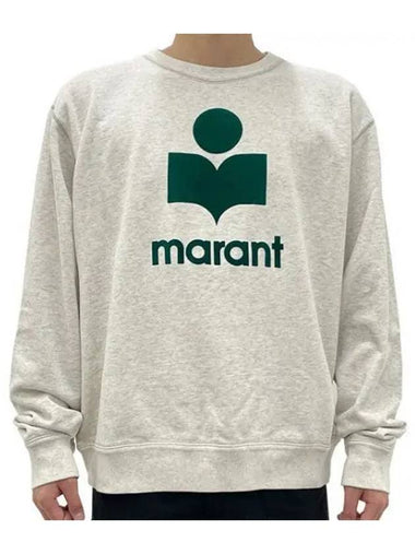 Men s MIKOY Velor Logo Sweatshirt Ecru 39060886 270985 1095614 - ISABEL MARANT - BALAAN 1