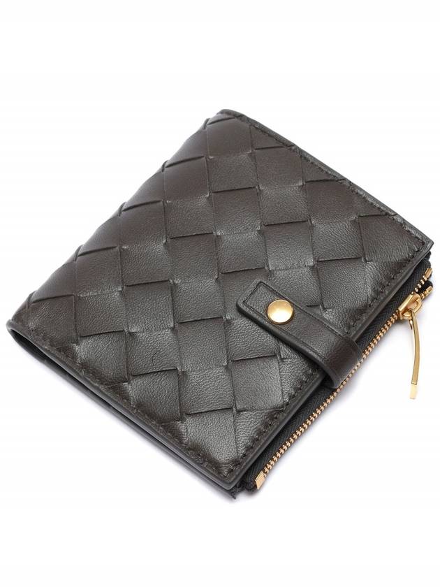 Intrecciato Zipper Half Wallet Grey - BOTTEGA VENETA - BALAAN 6