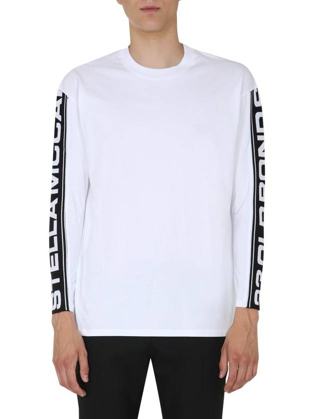 Women's Logo Round Neck Long Sleeve T-Shirt White - STELLA MCCARTNEY - BALAAN 4