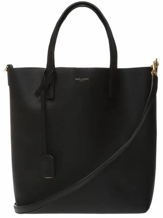 Shopping Toy Supple Leather Tote Bag Black - SAINT LAURENT - BALAAN 2