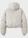 Hooded Muffler Cropped Puffer Padding Off-White - NOIRER FOR WOMEN - BALAAN 4