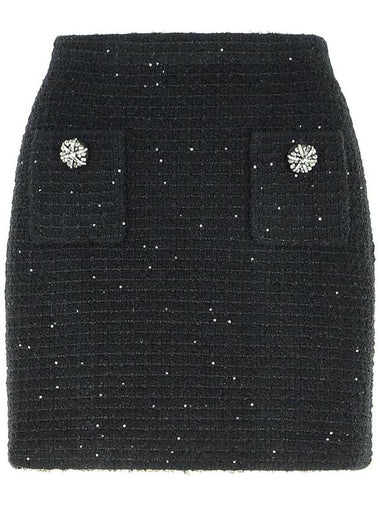 Self-Portrait Black Polyester Blend Skirt - SELF PORTRAIT - BALAAN 1