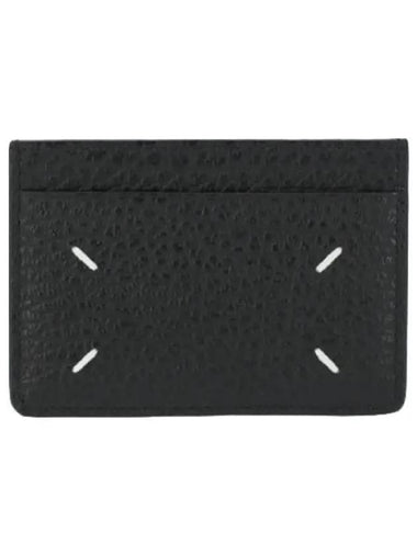 Stitch Slim Slot Card Holder Black - MAISON MARGIELA - BALAAN 1