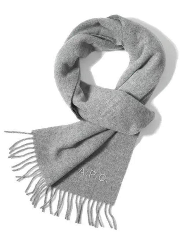 Ambroise Embroidered Muffler Grey - A.P.C. - BALAAN 2