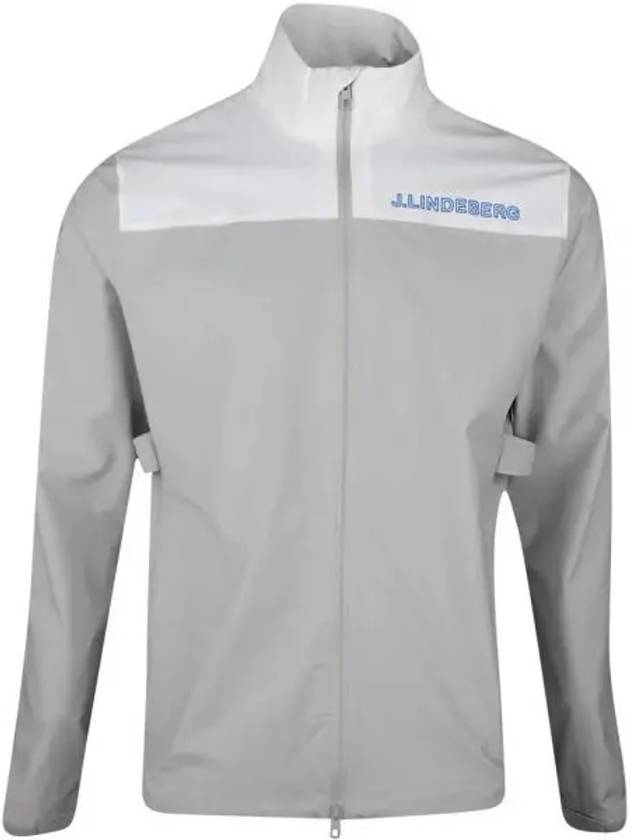 Bridge Back Logo Rain Jacket Grey - J.LINDEBERG - BALAAN 2