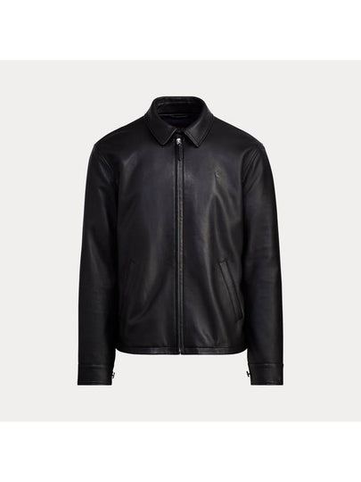 Maxwell Pony Logo Leather Jacket Black - POLO RALPH LAUREN - BALAAN 2