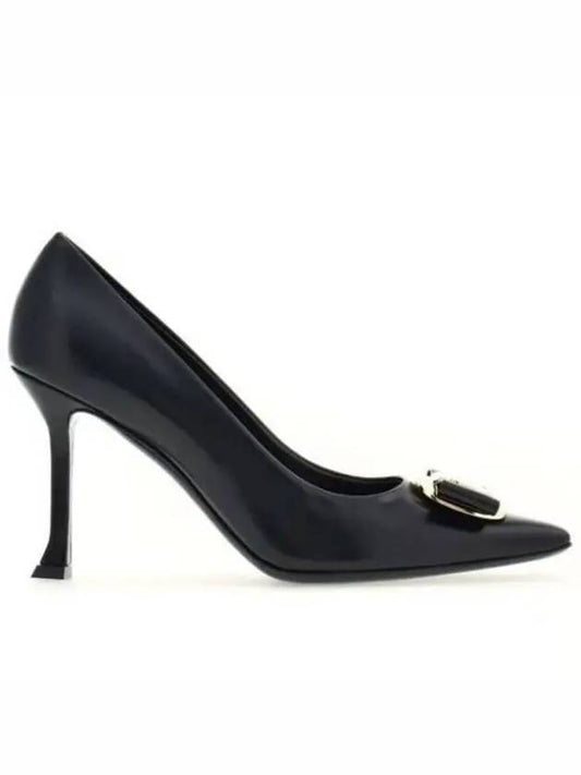 New Vara Plate Pumps Heel Black - SALVATORE FERRAGAMO - BALAAN 2