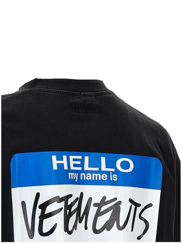 Vetements 'My Name Sticker' T-Shirt - VETEMENTS - BALAAN 4